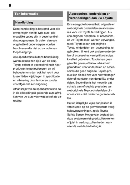 2022-2023 Toyota Aygo X Owner's Manual | Dutch