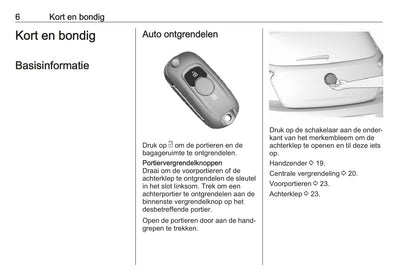 2018-2019 Opel Karl Bedienungsanleitung | Niederländisch