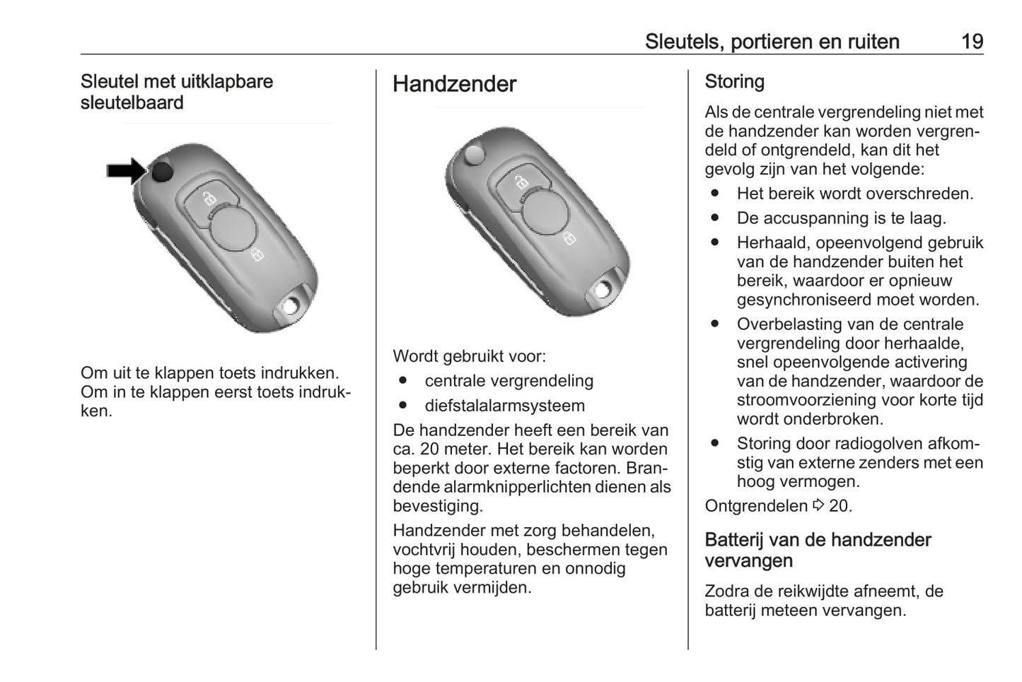 2018-2019 Opel Karl Bedienungsanleitung | Niederländisch