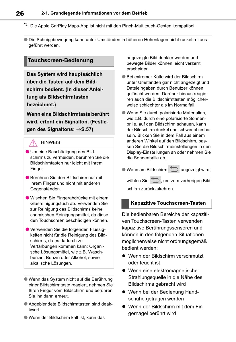 Toyota Yaris Cross Navigation / Multimedia Bedienungsanleitung 2021 - 2023