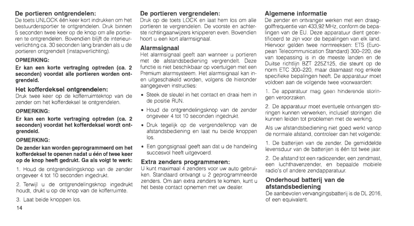 1999-2005 Chrysler Neon Bedienungsanleitung | Niederländisch