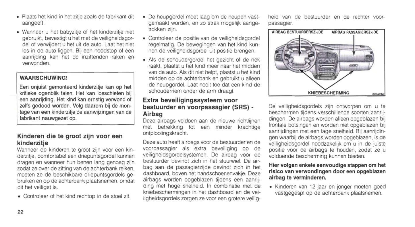 1999-2005 Chrysler Neon Bedienungsanleitung | Niederländisch