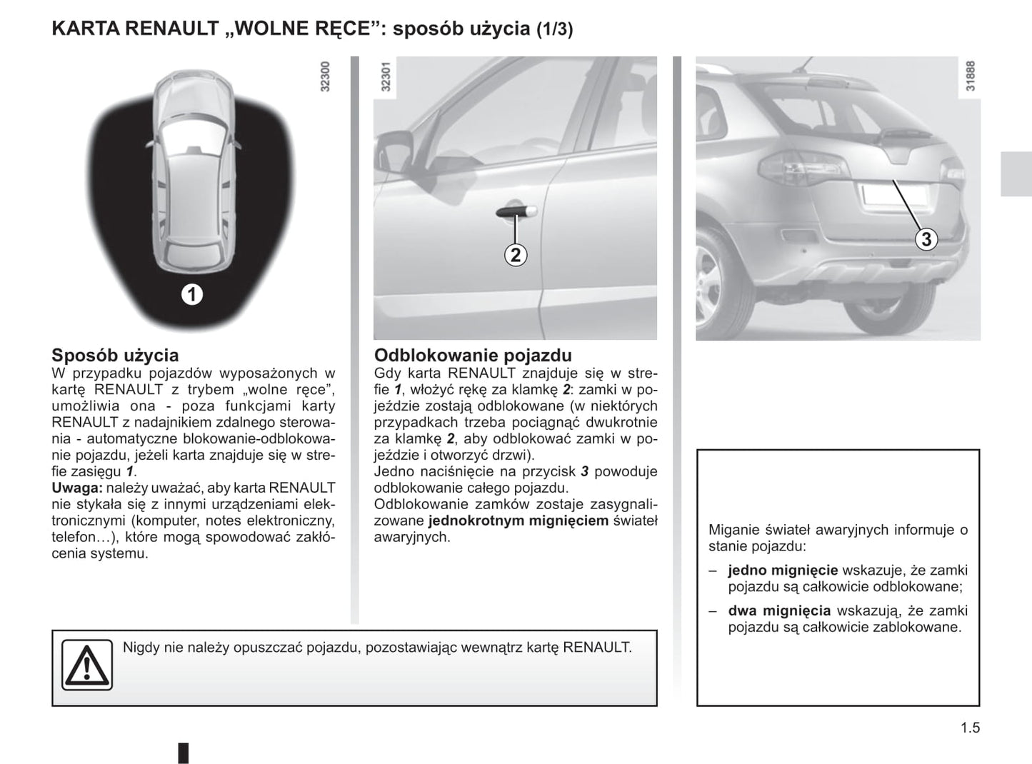 2008-2011 Renault Koleos Manuel du propriétaire | Polonais