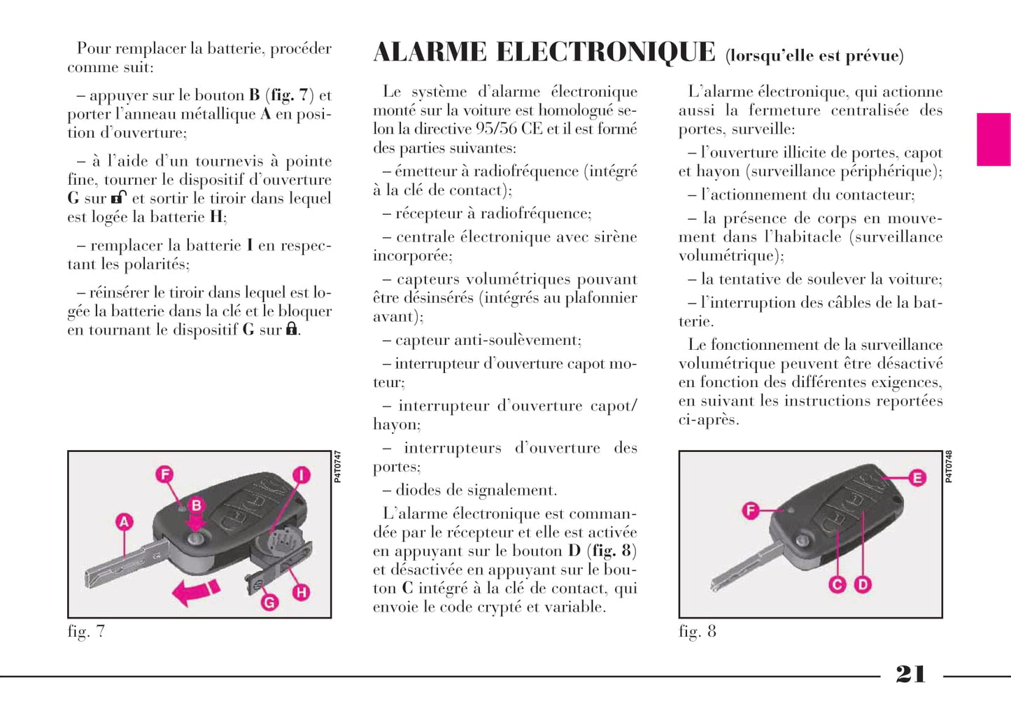 2001-2005 Lancia Lybra Owner's Manual | French