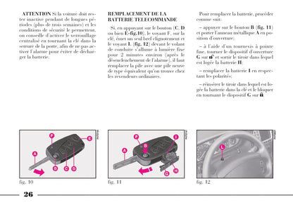 2001-2005 Lancia Lybra Owner's Manual | French