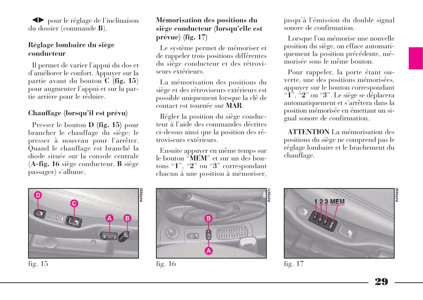 2001-2005 Lancia Lybra Owner's Manual | French