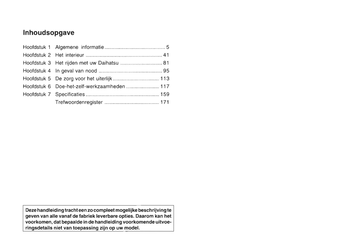 1998-2002 Daihatsu Sirion Owner's Manual | Dutch