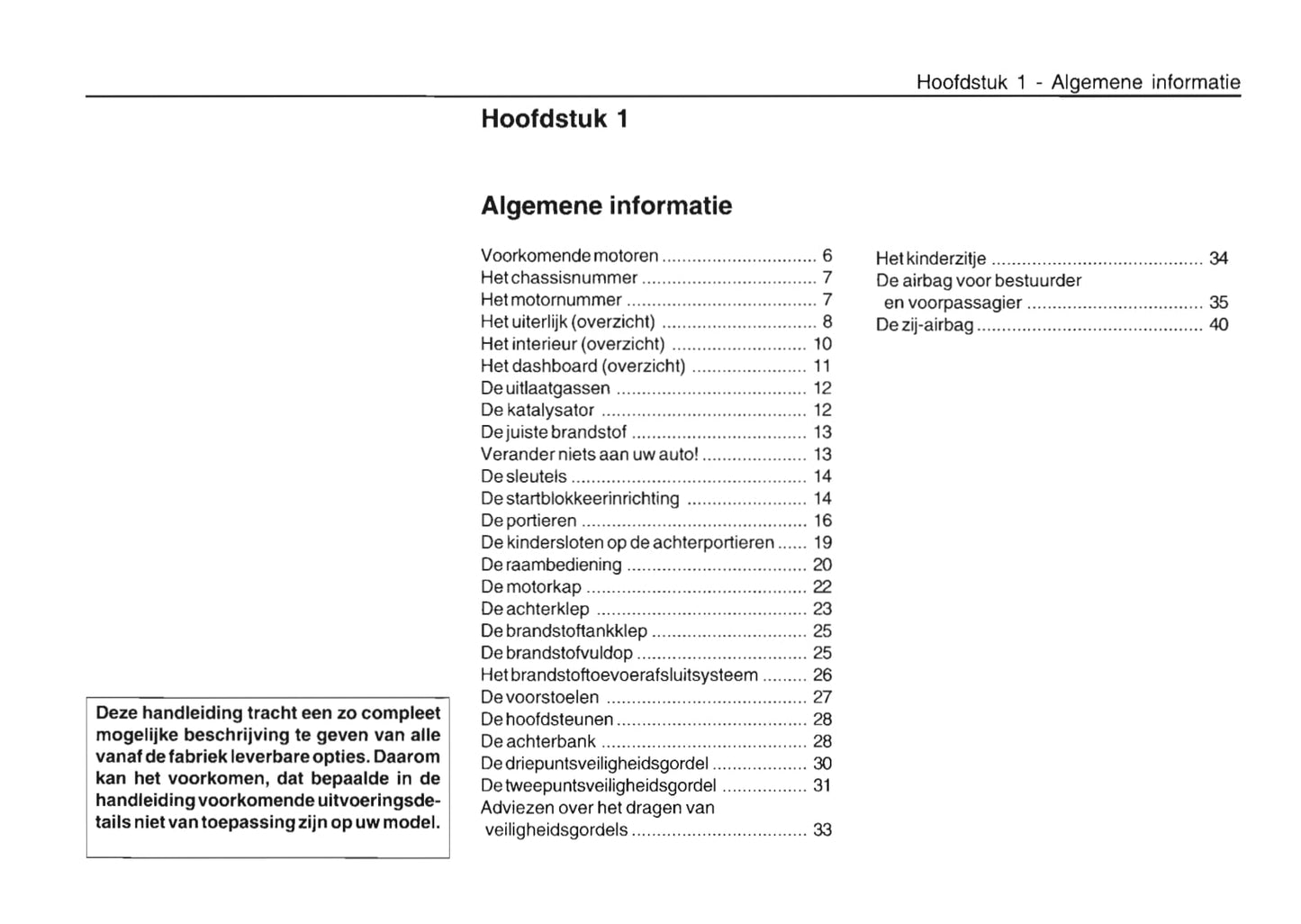 1998-2002 Daihatsu Sirion Owner's Manual | Dutch