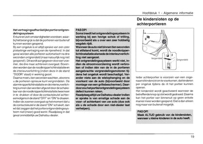 1998-2002 Daihatsu Sirion Owner's Manual | Dutch