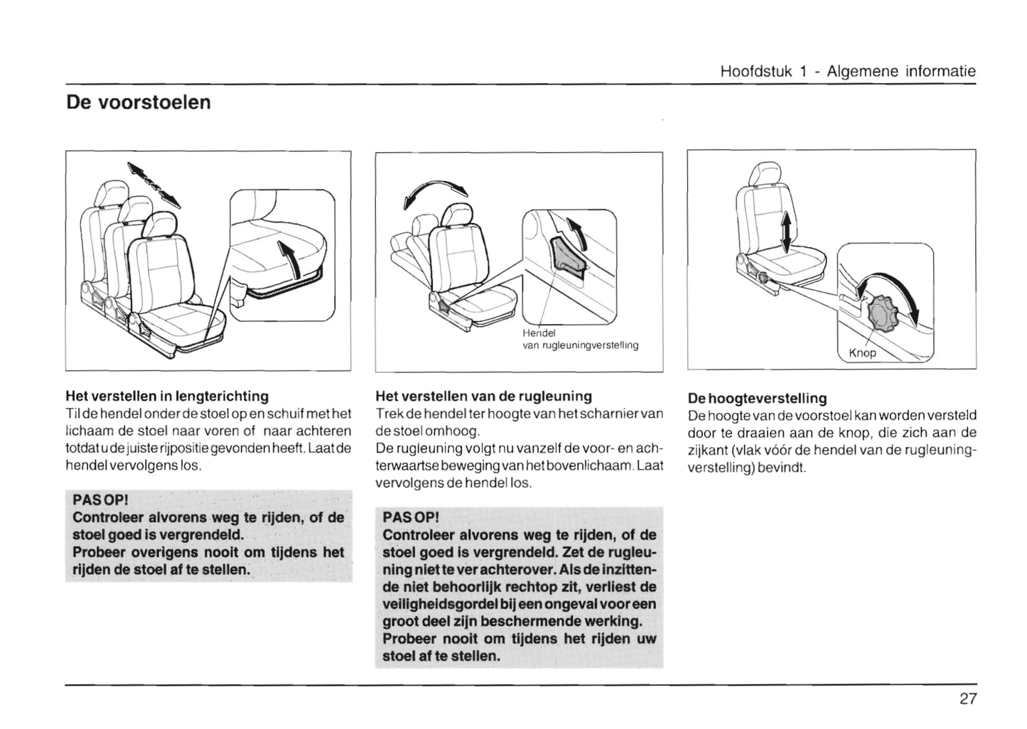 1998-2002 Daihatsu Sirion Owner's Manual | Dutch