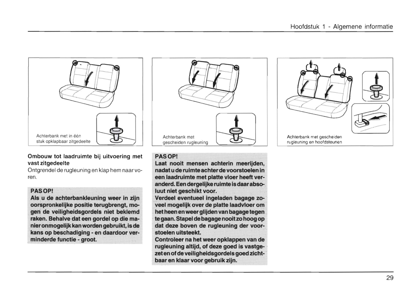 1998-2002 Daihatsu Sirion Owner's Manual | Dutch