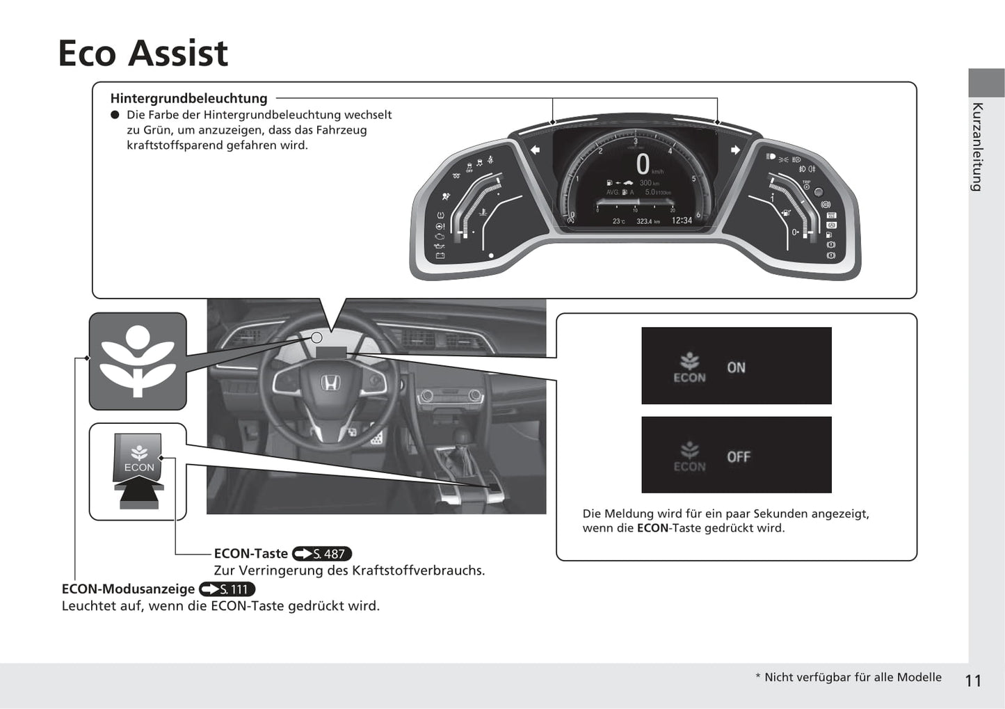 2017-2018 Honda Civic Hatchback Diesel Owner's Manual | German