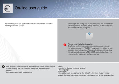 2012-2014 Peugeot 508 Owner's Manual | English