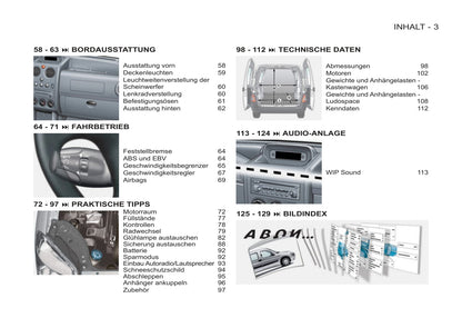 2011-2012 Peugeot Partner Origin Owner's Manual | German