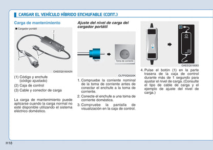 2017-2018 Hyundai Ioniq Hybrid Bedienungsanleitung | Spanisch