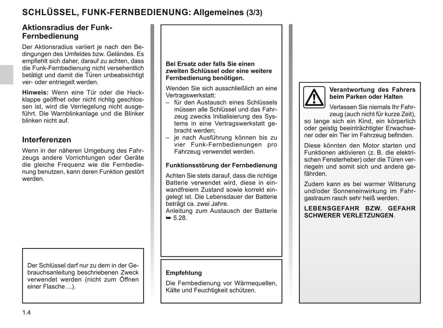 2021-2022 Renault Trafic Owner's Manual | German