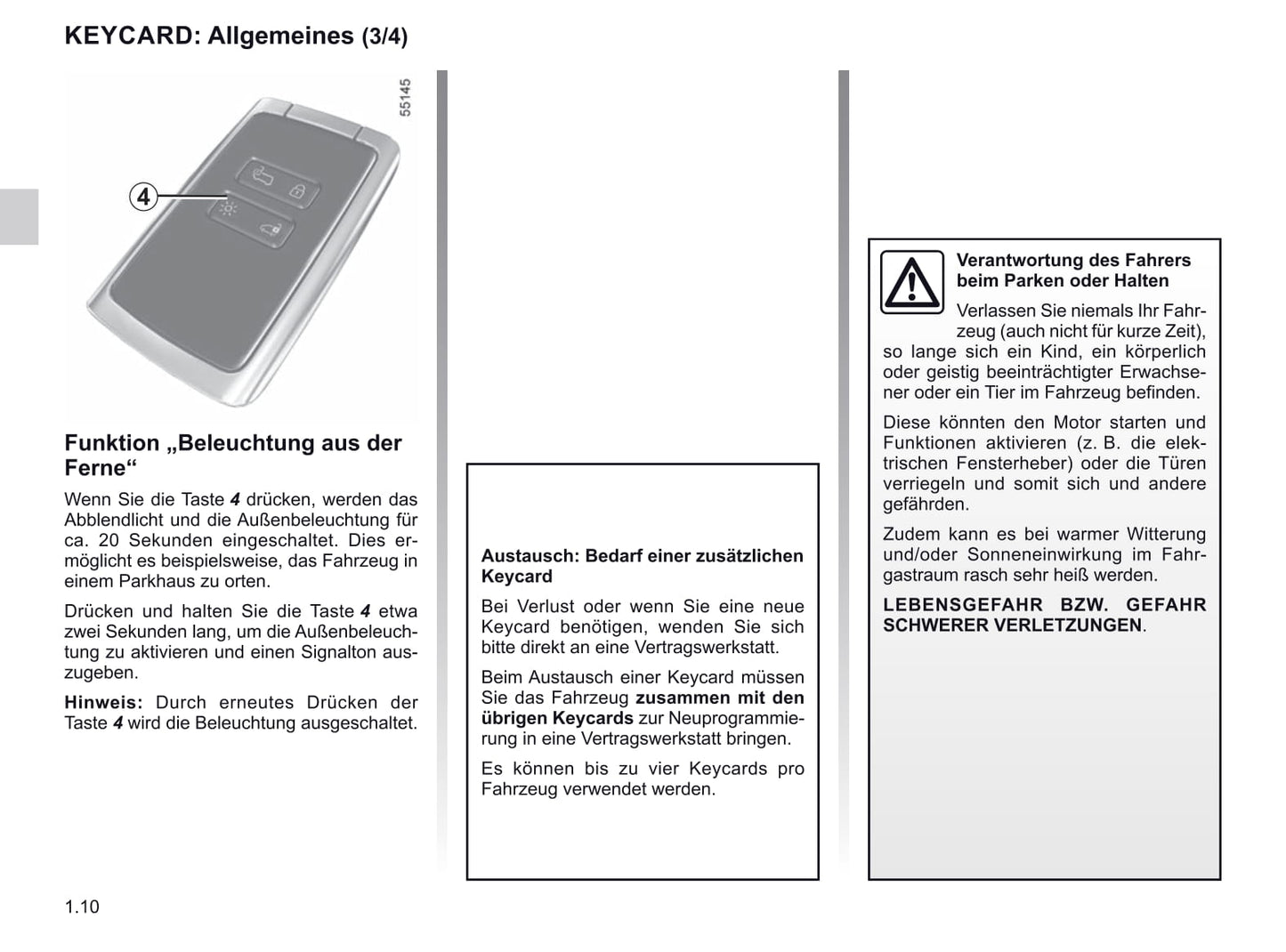 2021-2022 Renault Trafic Owner's Manual | German