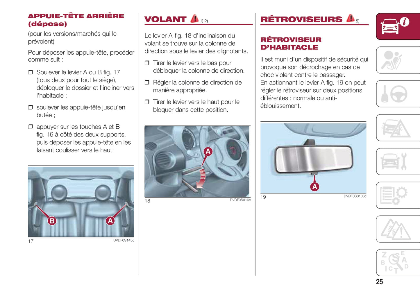 2015-2016 Fiat 500/500C Gebruikershandleiding | Frans