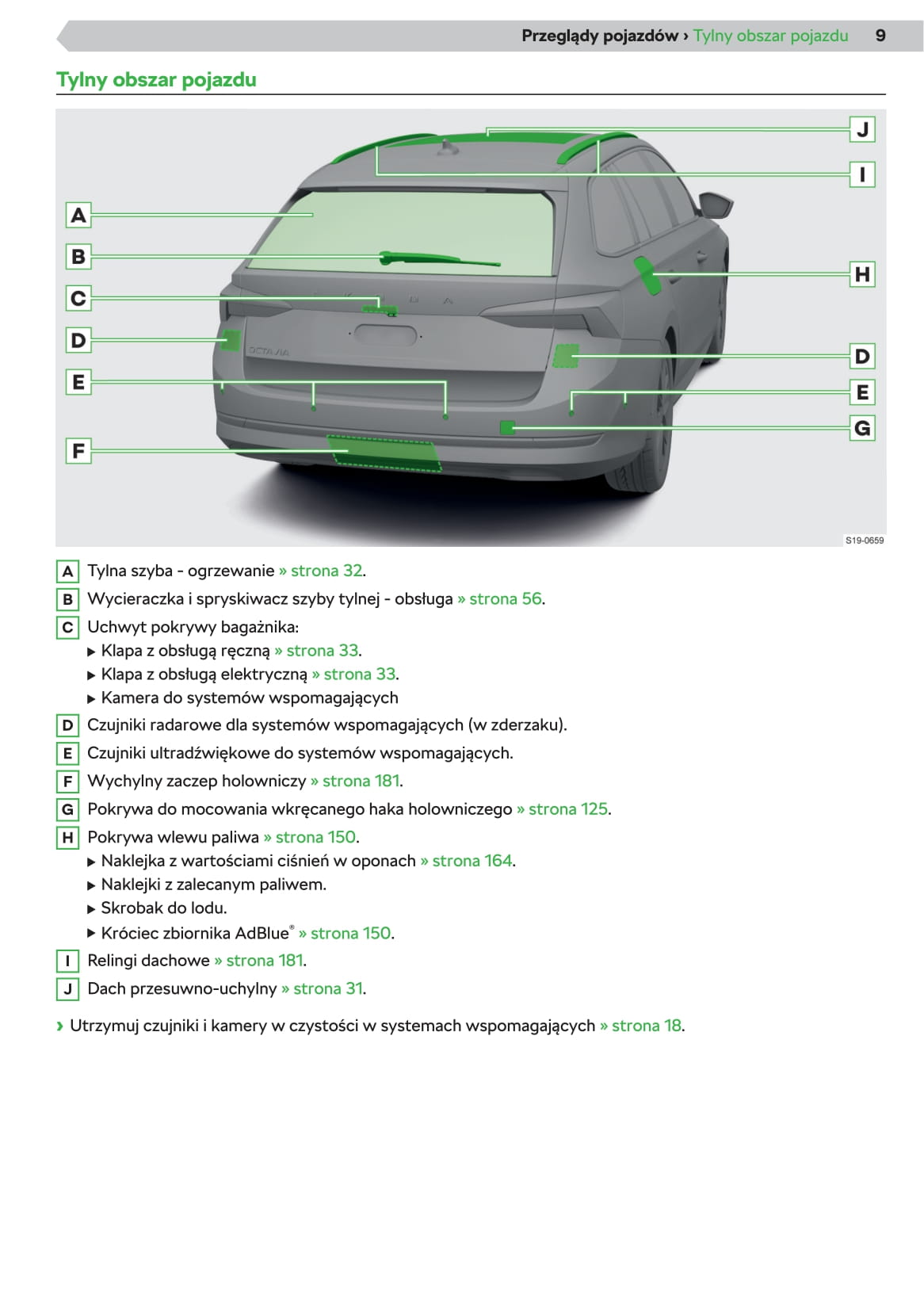 2020 Skoda Octavia Owner's Manual | Polish