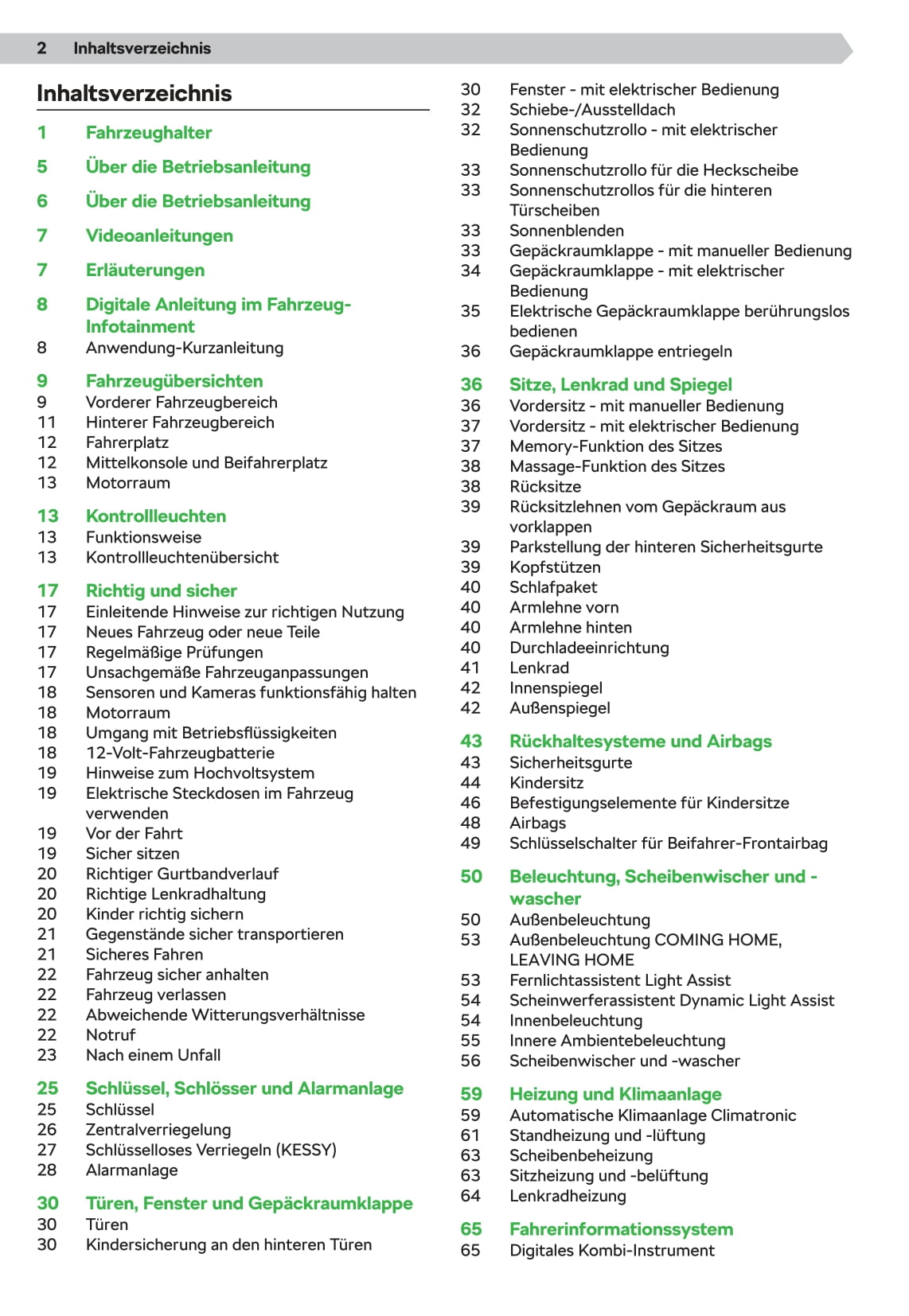 2020-2021 Skoda Octavia Owner's Manual | German