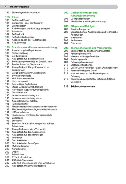 2020-2021 Skoda Octavia Owner's Manual | German