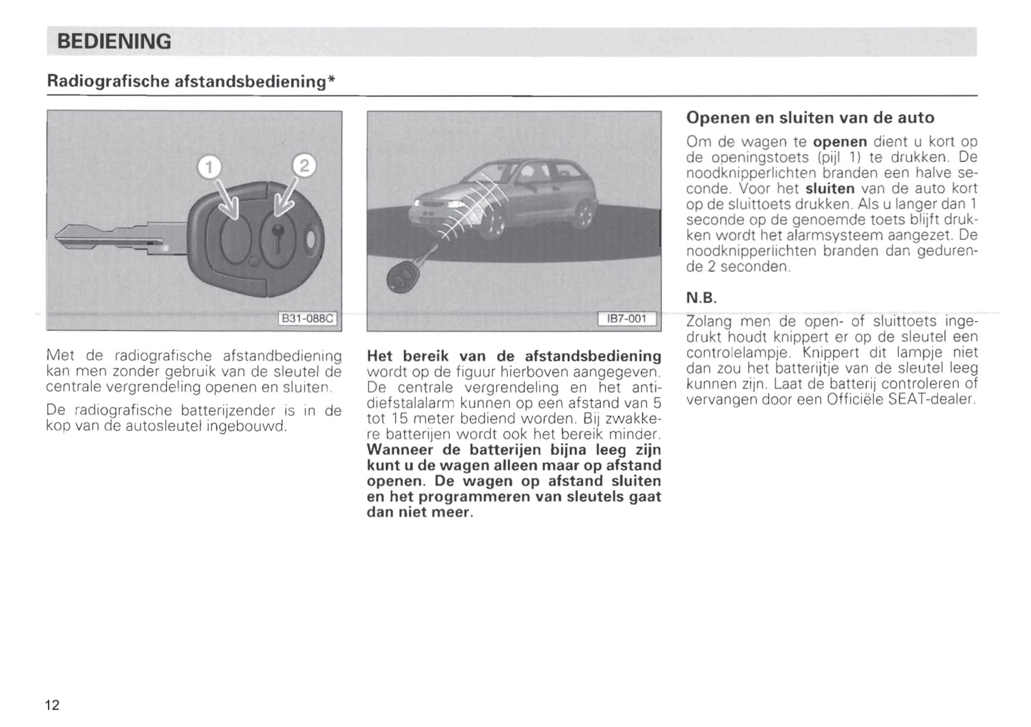 1996-1999 Seat Ibiza Gebruikershandleiding | Nederlands