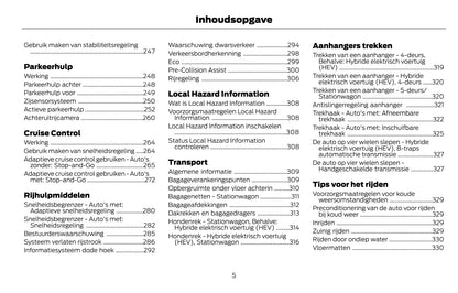 2021-2022 Ford Mondeo Gebruikershandleiding | Nederlands