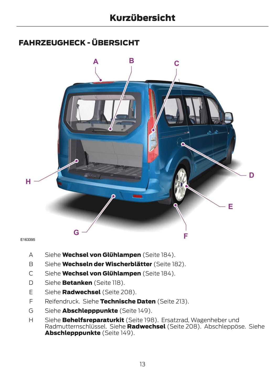 2014 Ford Tourneo Connect Manuel du propriétaire | Allemand