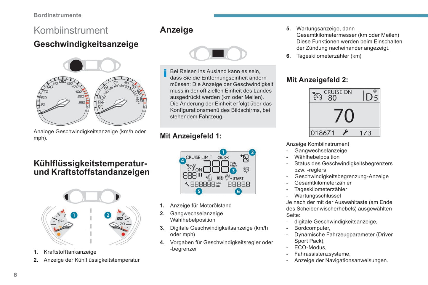 2017-2020 Peugeot 308 Bedienungsanleitung | Deutsch