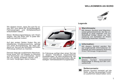 2011-2014 Peugeot 207/207 SW/207 SW Outdoor Owner's Manual | German