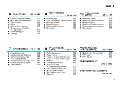 2011-2014 Peugeot 207/207 SW/207 SW Outdoor Owner's Manual | German