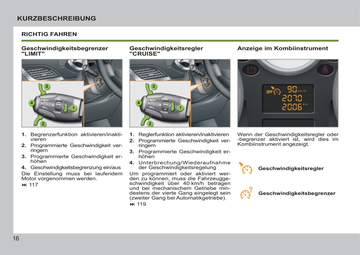 2011-2014 Peugeot 207/207 SW/207 SW Outdoor Owner's Manual | German