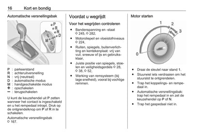 2016-2017 Opel Zafira/Zafira Tourer Owner's Manual | Dutch