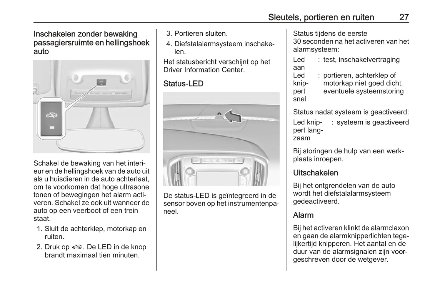 2016-2017 Opel Zafira/Zafira Tourer Owner's Manual | Dutch