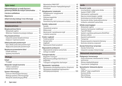 2016-2017 Skoda Yeti Owner's Manual | Polish