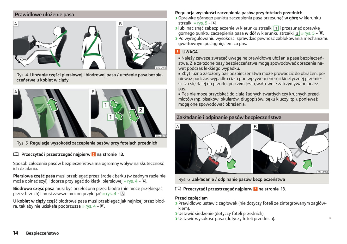 2016-2017 Skoda Yeti Owner's Manual | Polish