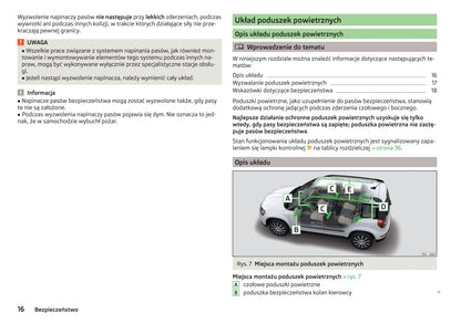 2016-2017 Skoda Yeti Owner's Manual | Polish