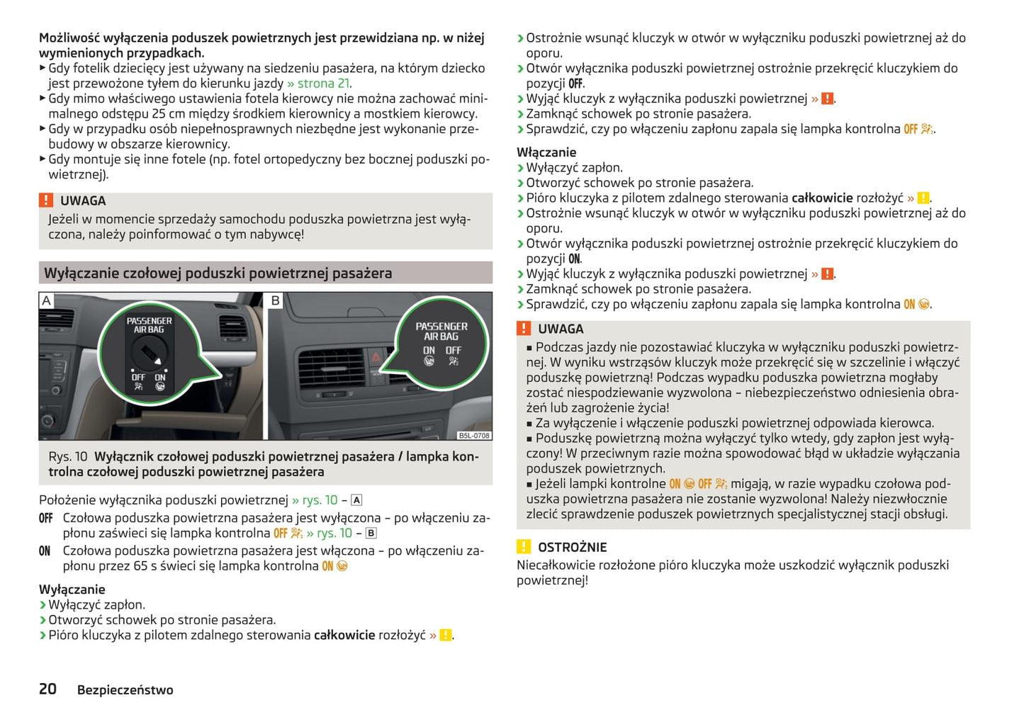 2016-2017 Skoda Yeti Owner's Manual | Polish