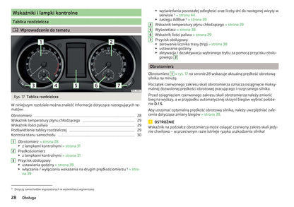 2016-2017 Skoda Yeti Owner's Manual | Polish