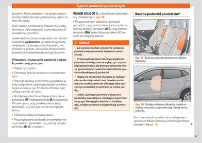 2019 Seat Ibiza Owner's Manual | Polish