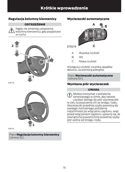 2012-2013 Ford Mondeo Owner's Manual | Polish