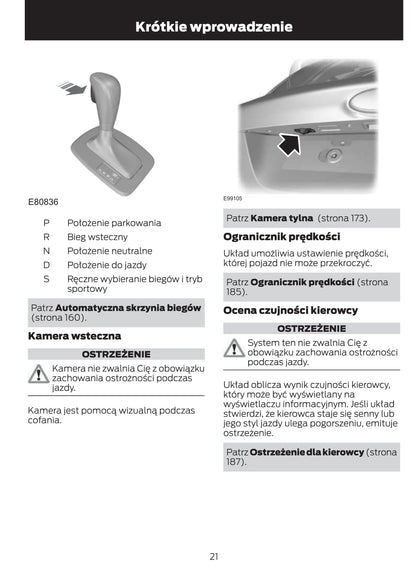 2012-2013 Ford Mondeo Owner's Manual | Polish