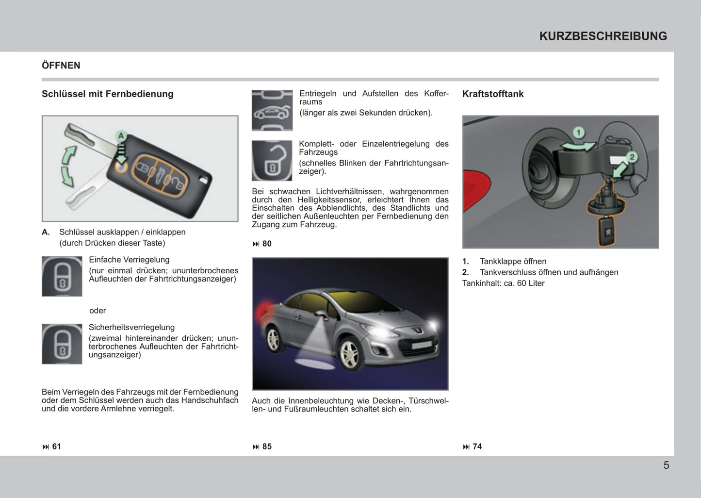 2011-2013 Peugeot 308 CC Bedienungsanleitung | Deutsch