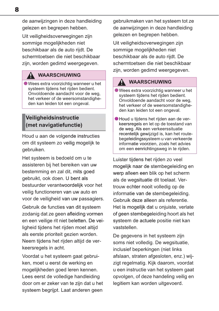 Toyota Touch Multimedia & Navigatiesysteem Handleiding 2019