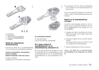 1997-2001 Porsche 911 Bedienungsanleitung | Niederländisch