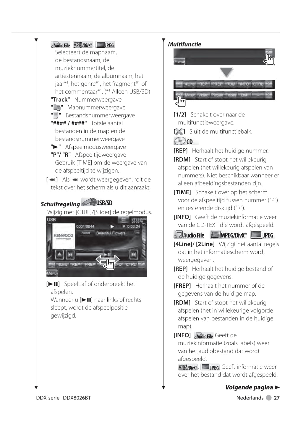 Kenwood DNX & DDX Serie Handleiding 2012