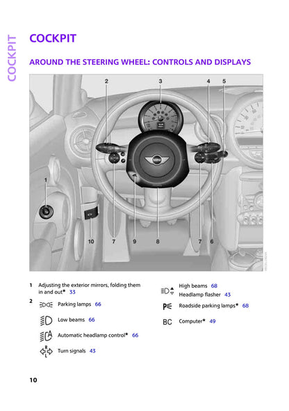 2007-2010 Mini Clubman/Cooper/One Gebruikershandleiding | Engels