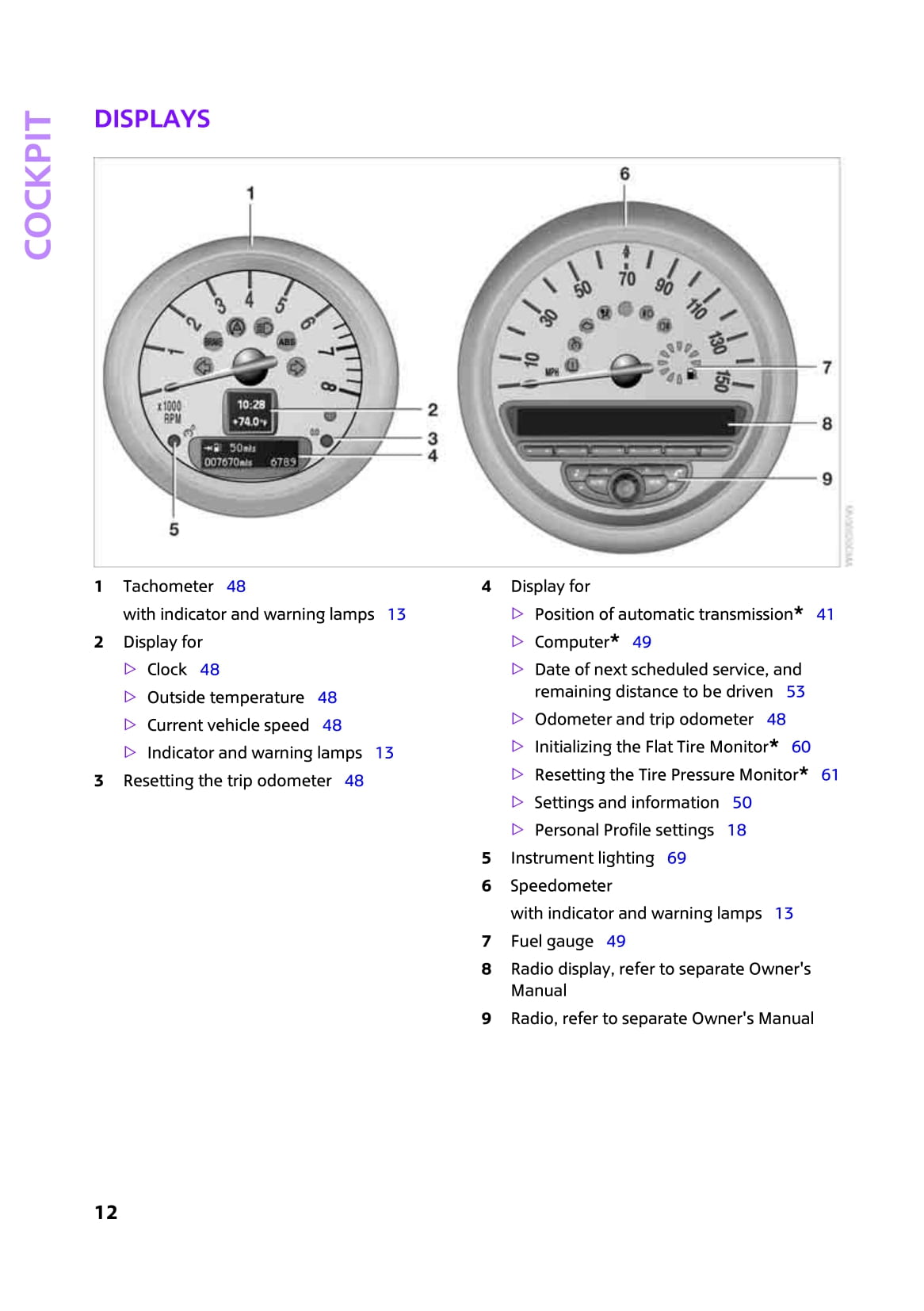 2007-2010 Mini Clubman/Cooper/One Gebruikershandleiding | Engels