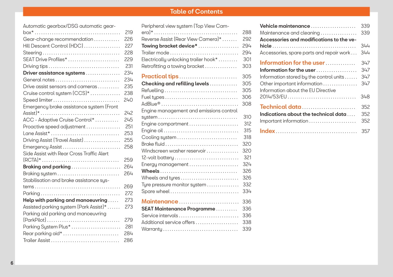 2020-2021 Seat Ateca Owner's Manual | English