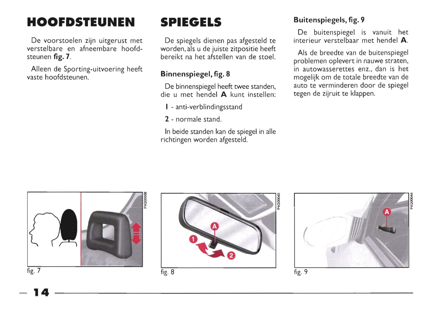 1999-2000 Fiat Seicento Owner's Manual | Dutch